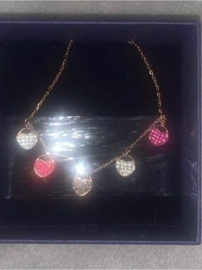 Heart Charm Crystal Necklace - Swarovski